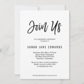 編集可能カラーブラシ卒業招待状 招待状 (裏面)