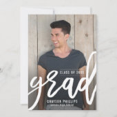 編集可能カラーブラッシュグラード卒業招待状 招待状 (正面)