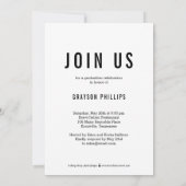 編集可能カラーブラッシュグラード卒業招待状 招待状 (裏面)