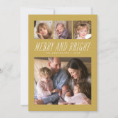 編集可能カラーメリーと明るいフォトホリデーカード シーズンカード (正面)