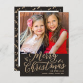 編集可能カラーメリークリスマスホリデーハガキ シーズンポストカード (正面/裏面)