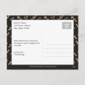 編集可能カラーメリークリスマスホリデーハガキ シーズンポストカード (裏面)