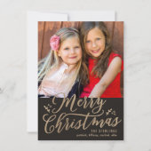 編集可能カラーメリークリスマスホリデーフォトカード シーズンカード (正面)