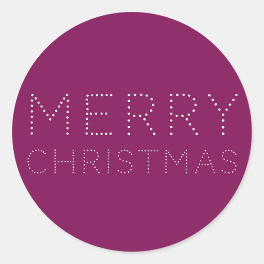 編集可能カラーメリークリスマスホリデー ラウンドシール (正面)