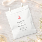 編集可能カラーモダンクラシックいかり結婚の フェイバーバッグ (クリップ留めされた状態)