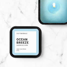 編集可能カラーモダンミニマル製品ラベル スクエアシール