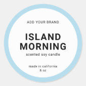 編集可能カラーモダンミニマル製品ラベル ラウンドシール (正面)