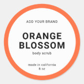 編集可能カラーモダンミニマル製品ラベル ラウンドシール (正面)