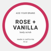 編集可能カラーモダンミニマル製品ラベル ラウンドシール (正面)