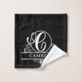 編集可能カラーモノグラムC バスタオルセット (ウォッシュタオル)