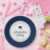 編集可能カラーモータルボードスクリプト卒業パーティー ペーパープレート (パーティー)