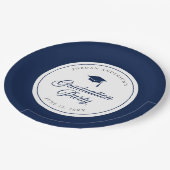 編集可能カラーモータルボードスクリプト卒業パーティー ペーパープレート (アングル)