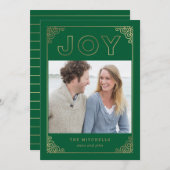編集可能カラーリファインドジョイホリデーフォトカード シーズンカード (正面/裏面)