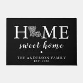 編集可能カラールイジアナパーソナライズされた州 ドアマット (正面)