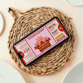 編集可能カラー回路チケットカップルのシャワー 招待状