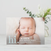 編集可能カラー大切ハイベビー誕生発表 シーズンカード (スタンド正面)