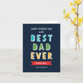 編集可能カラー最高のパパEver Father's Day Card カード (黄色い花)