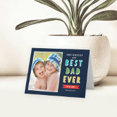 編集可能カラー最高のパパEver Father's Day Card カード