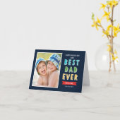 編集可能カラー最高のパパEver Father's Day Card カード (黄色い花)