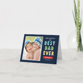 編集可能カラー最高のパパEver Father's Day Card カード