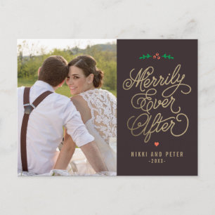 編集可能カラー楽しげに休暇後はがき シーズンポストカード