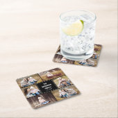 編集可能カラー正方形フォトコラージュコースター スクエアペーパーコースター (インサイチュ)