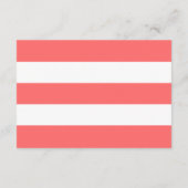 編集可能カラー白ストライプ色結婚詳細 エンクロージャーカード (裏面)