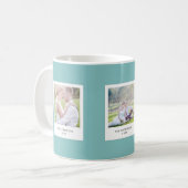 編集可能カラー結婚のインスタントフォトスタイル コーヒーマグカップ (正面左)