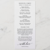 編集可能カラー結婚セレモニープログラム#MSC プログラム (裏面)