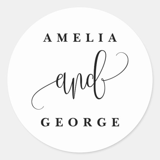 編集可能カラー結婚式の引き出物ステッカー#LCC ラウンドシール (正面)