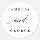 編集可能カラー結婚式の引き出物ステッカー#MSC ラウンドシール (正面)