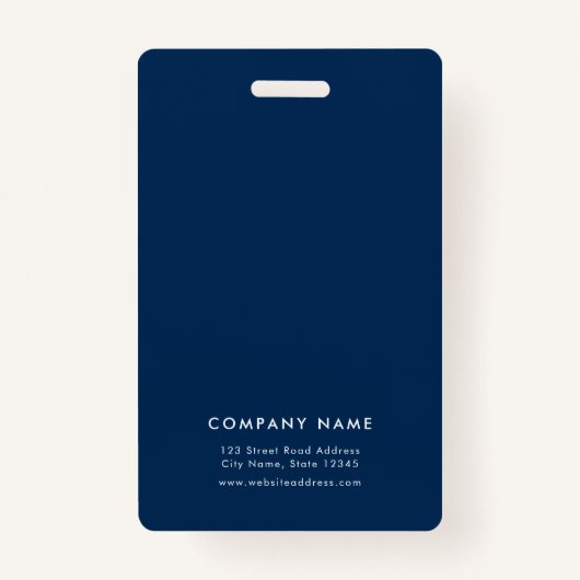 編集可能カラー追加ロゴ医療従事者写真ID バッジ (裏面)