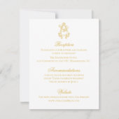 編集可能カラーABモノグラムBAモノグラム招待状 招待状 (正面)