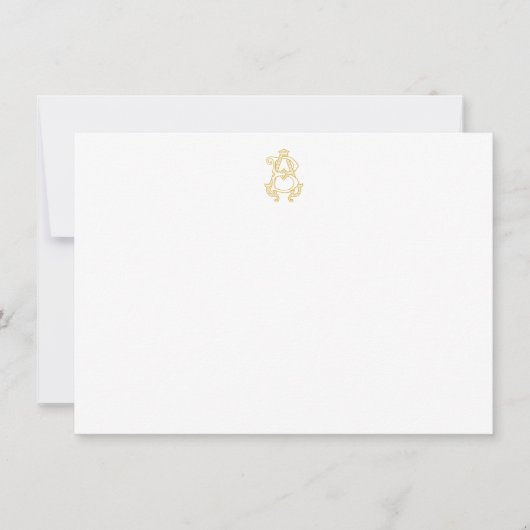 編集可能カラーABモノグラムBAモノグラムNotecards ノートカード (正面)