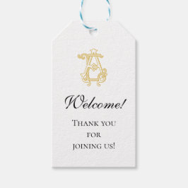 編集可能カラーAEモノグラムEAロゴメッセージカード ギフトタグ