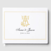 編集可能カラーAJモノグラムJAモノグラムゲストブック ゲストブック (正面)