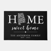 編集可能カラーALABAMAパーソナライズされた州ドアマット ドアマット (正面)