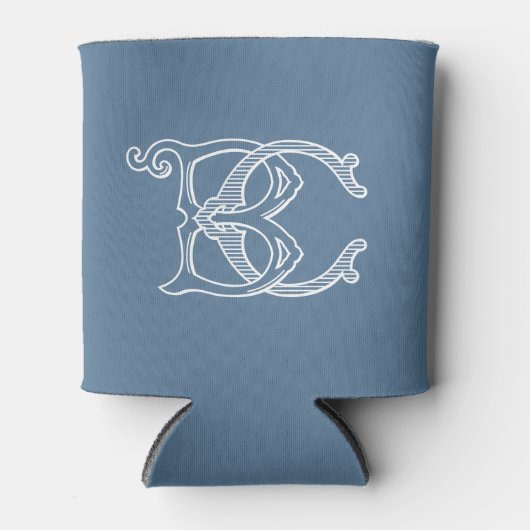 編集可能カラーBCモノグラムCAモノグラムコージー 缶クーラー (正面)