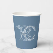 編集可能カラーBCモノグラムCBモノグラムカップ 紙コップ (裏面)