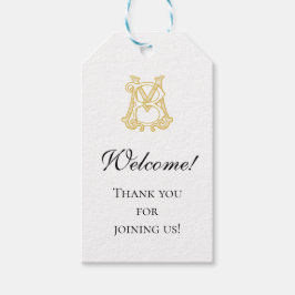 編集可能カラーBMモノグラムMBロゴメッセージカード ギフトタグ