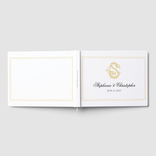 編集可能カラーCSモノグラムSCモノグラムゲストブック ゲストブック (全面)