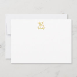 編集可能カラーEMモノグラムMEモノグラムNotecards ノートカード