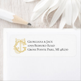 編集可能カラーGJモノグラムJGモノグラムラベル ラベル