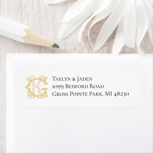 編集可能カラーGKモノグラムKGモノグラムラベル ラベル (インサイチュ)