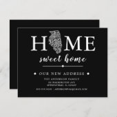 編集可能カラーILLINOISの移動アナウンス 招待状 (正面/裏面)