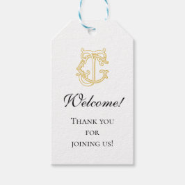 編集可能カラーJGモノグラムGJロゴメッセージカード ギフトタグ