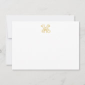 編集可能カラーKWモノグラムWKモノグラムカード ノートカード (正面)
