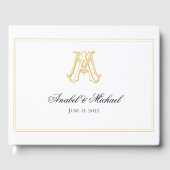 編集可能カラーMAモノグラムAMモノグラムゲストブック ゲストブック (正面)