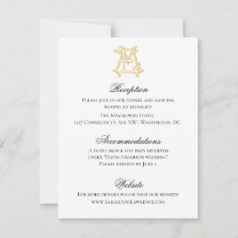 編集可能カラーMEモノグラムEMモノグラム招待状 招待状
