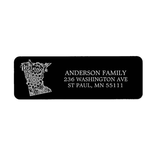 編集可能カラーMINNESOTAの移動のお知らせ ラベル (正面)